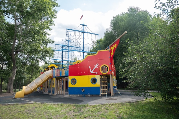 Colorful playground in the park