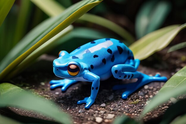 Photo colorful poison dart frog very dangerous wildlife frog wallpaper background photography