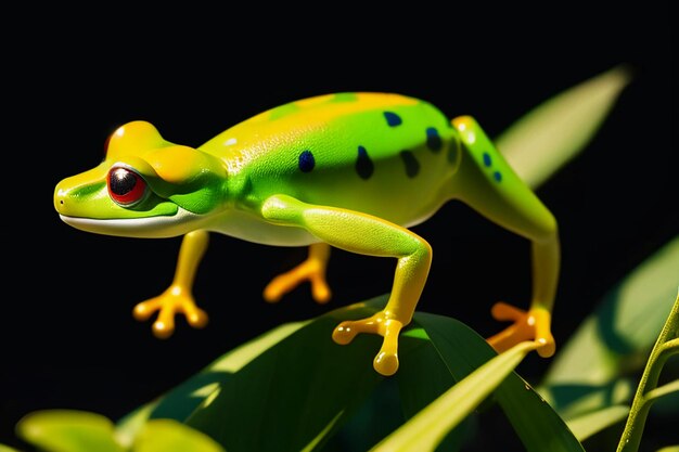 Colorful poison dart frog very dangerous wildlife frog wallpaper background photography