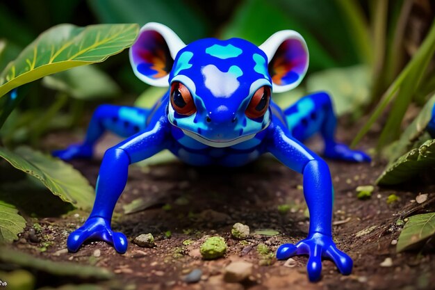 Foto rana velenosa colorata molto pericolosa fauna selvatica rana carta da parati fotografia di sfondo