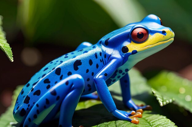 Colorful poison dart frog very dangerous wildlife frog wallpaper background photography