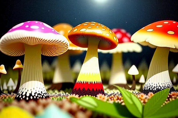 Colorful poisonous mushrooms wallpaper background hd photography do not eat poisonous mushrooms