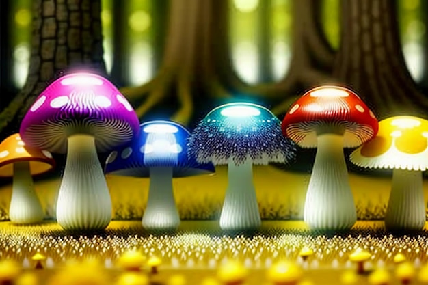 Colorful poisonous mushrooms wallpaper background HD photography do not eat poisonous mushrooms