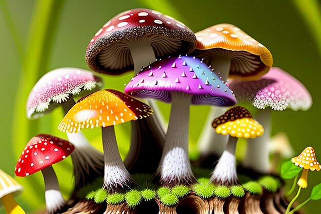 Colorful poisonous mushrooms wallpaper background hd photography do not eat poisonous mushrooms