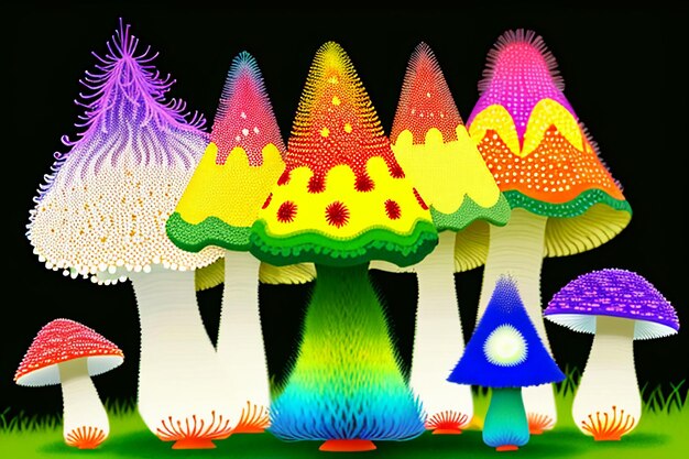 Foto funghi velenosi colorati sfondo sfondo la fotografia hd non mangia funghi velenosi