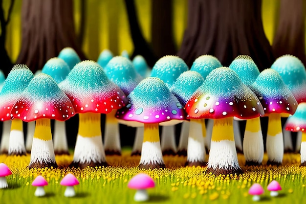 Colorful poisonous mushrooms wallpaper background HD photography do not eat poisonous mushrooms