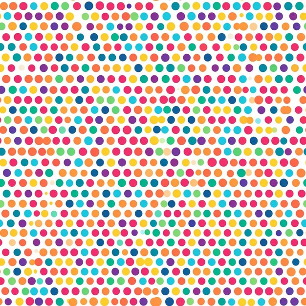 Photo a colorful polka dot pattern on a white background generative ai