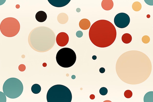 a colorful polka dot pattern on a white background