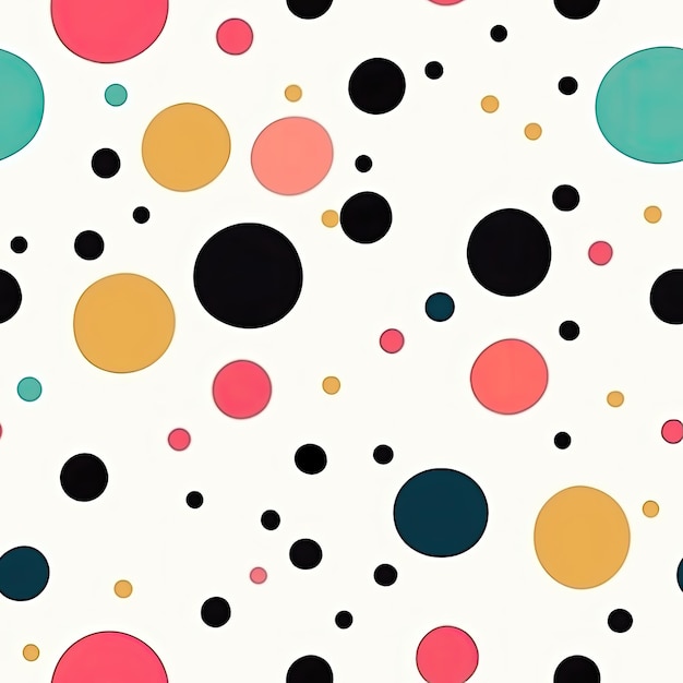 Colorful Polka dots seamless pattern