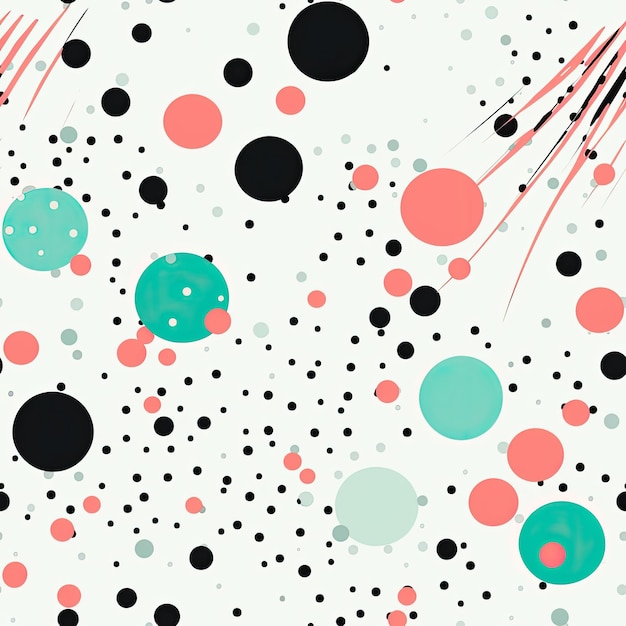 Colorful polka dots seamless pattern