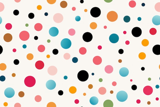 colorful polka dots on a white background