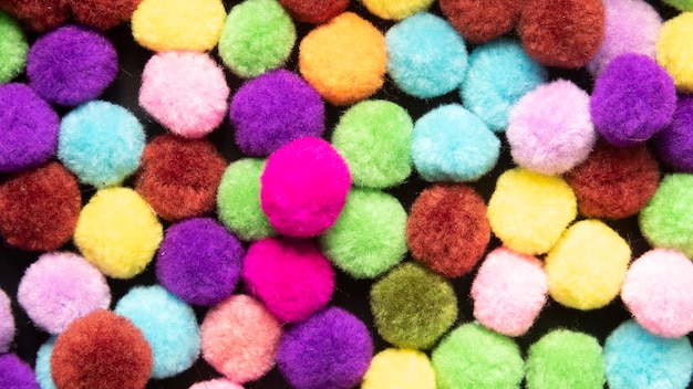 colorful pom pom background