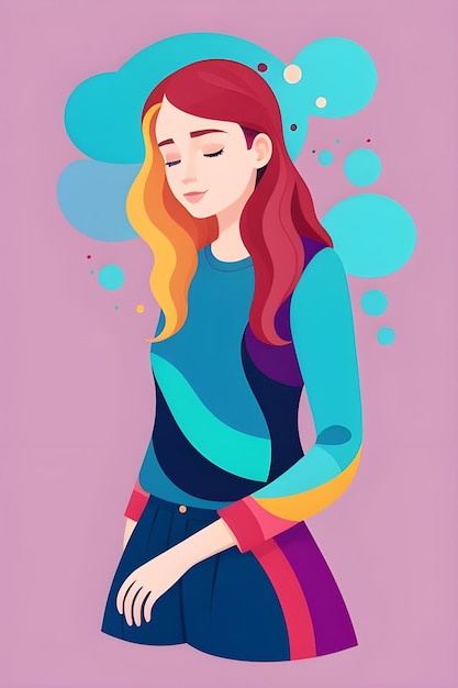Colorful Portrait of A Teenager