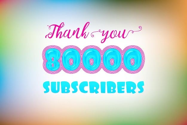 A colorful poster for a facebook post called 800 subscribers.