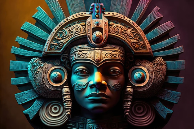 A colorful poster for the mayan gods