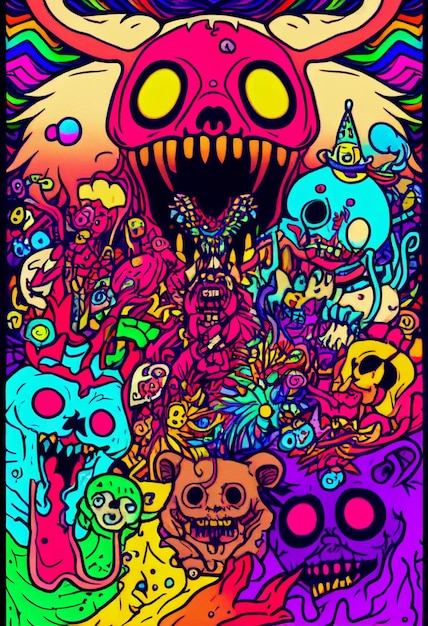 A colorful poster with the number 92 on it