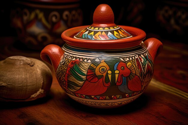 Photo colorful pottery