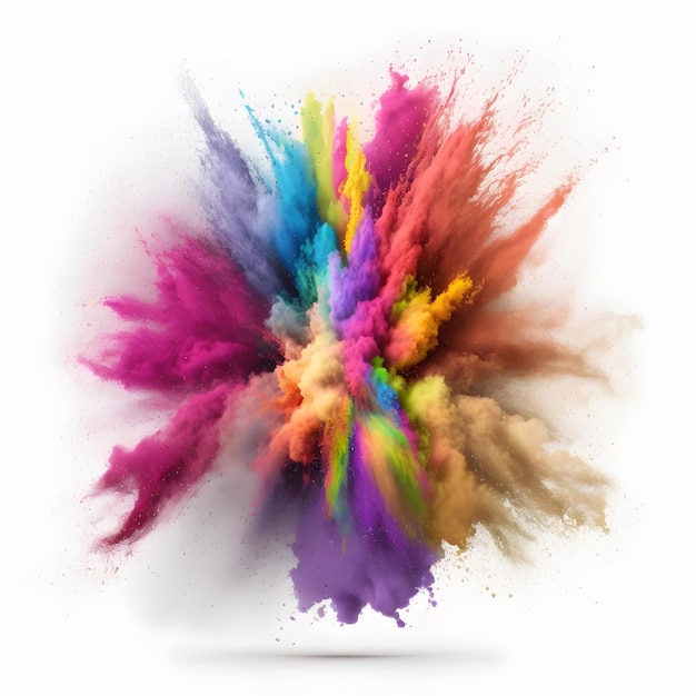 Colorful Powder Blast Rainbow Explosion