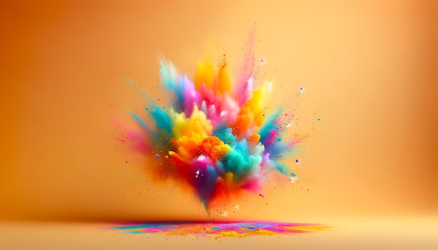 Colorful powder explosion for holi festival