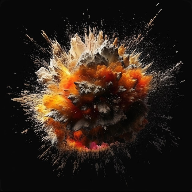 Photo colorful powder explosion