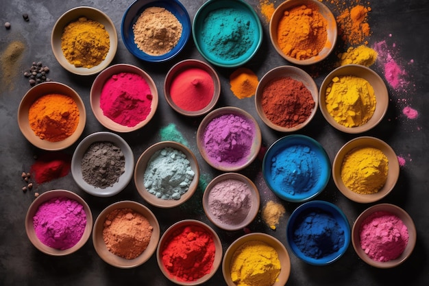 Colorful Powdered Paint Set