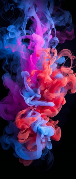 Photo colorful powrder splash abstract background