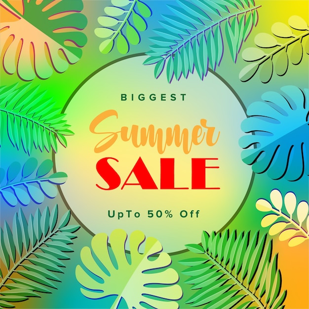 Colorful Premium Summer sale banner template