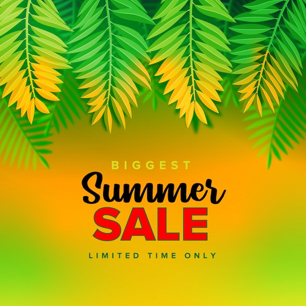 Photo colorful premium summer sale banner template