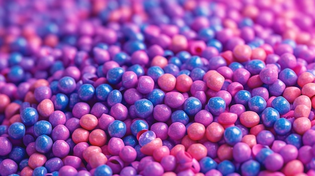 Colorful pretty pink purple blue candy sprinkles mix wallpapers ai generated image