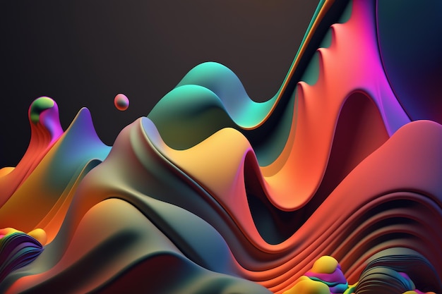 Colorful psychedelic abstract wallpaper