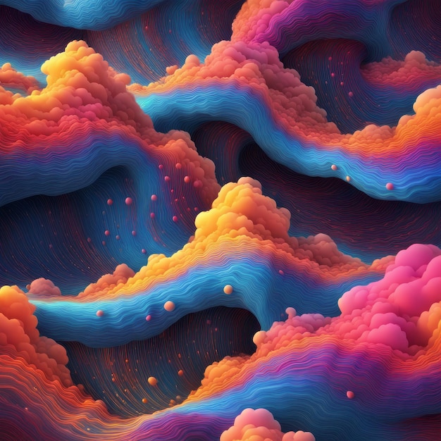 colorful psychedelic background with fractal pattern