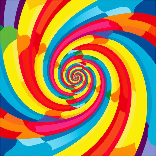 colorful psychedelic spiral background vector illustration