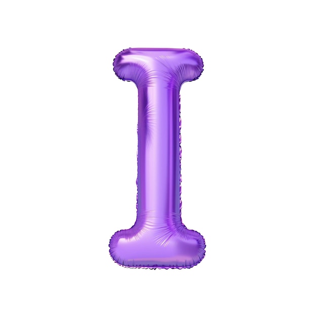 Colorful purple air mattress in the shape of the letter i