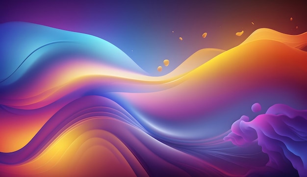 Colorful purple and aqua wave liquid pattern on clear abstract background