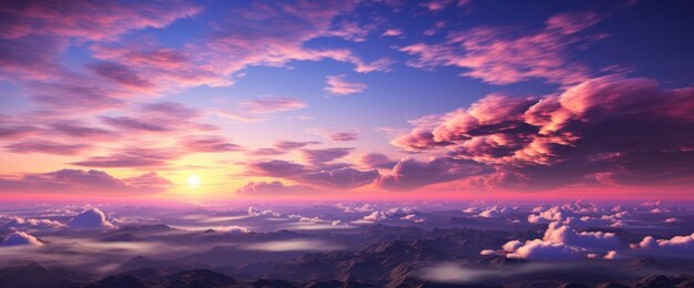 写真 カラフルな紫の夕暮れ 夕暮れの空 背景のバナー hd