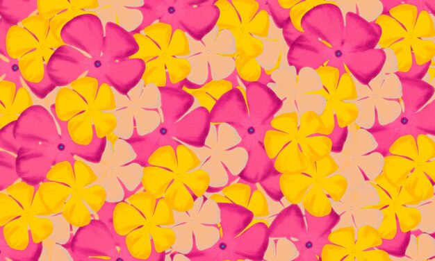Красочный фиолетовый желтый и фиолетовый тропический цветок рисованной акварелью цифровая живопись свежая весна природа обои дизайн фона