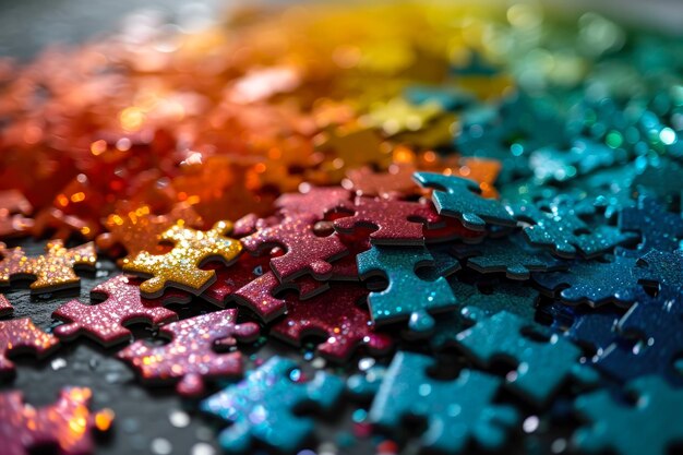 Foto sfondo colorato del puzzle concetto di educazione allo sviluppo