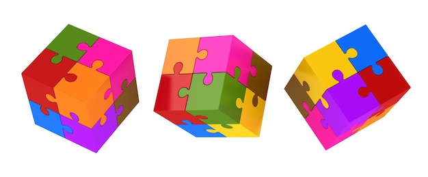 Colorful Puzzle Cubes