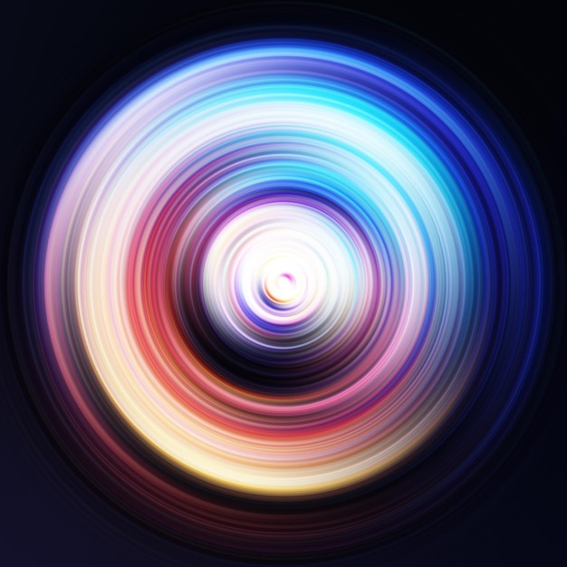 Photo colorful radial motion effect abstract rounded background color curves and sphere multi color gradient rings and circles wallpaper colored texture backdrop and banner