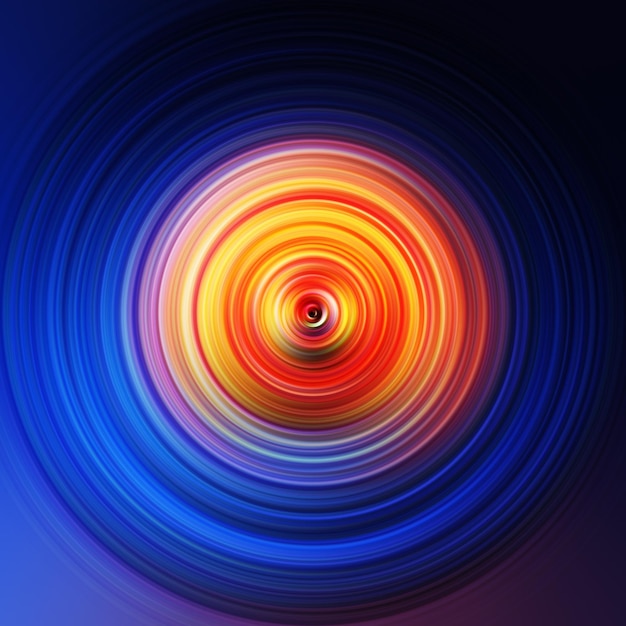色彩のラジアルモーション効果 抽象的な丸い背景 色の曲線と球 多色グラデーションリングと円 壁紙 色の質感の背景とバナー