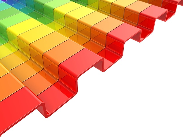 カラフルな虹の 3 d