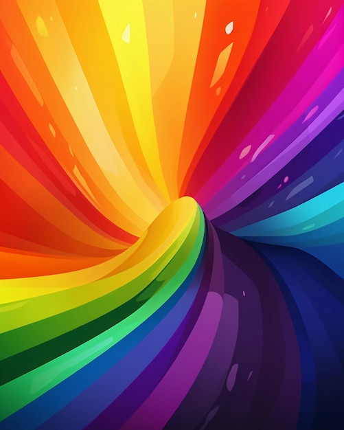 A colorful rainbow background with a spiral design.