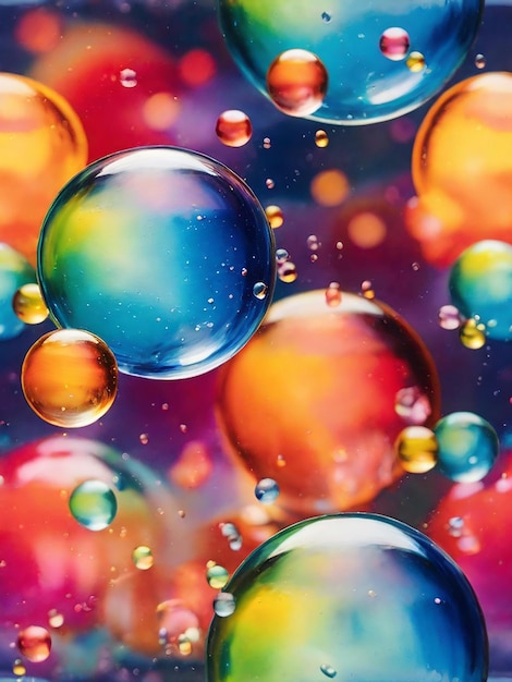 colorful rainbow bubbles 3