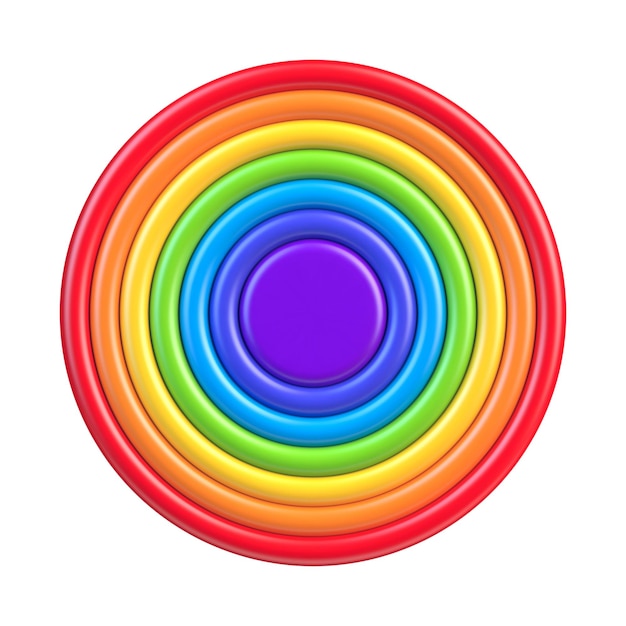 Colorful rainbow circle frame