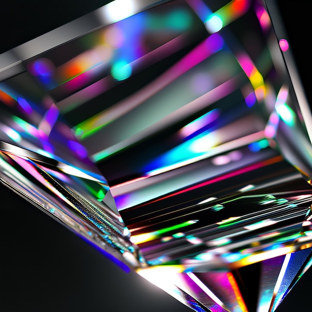 A colorful rainbow diamond is shown