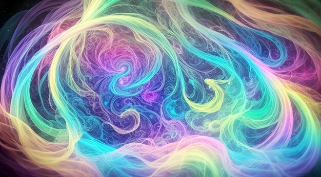 colorful rainbow fractal art absract background 3d rendering illustration