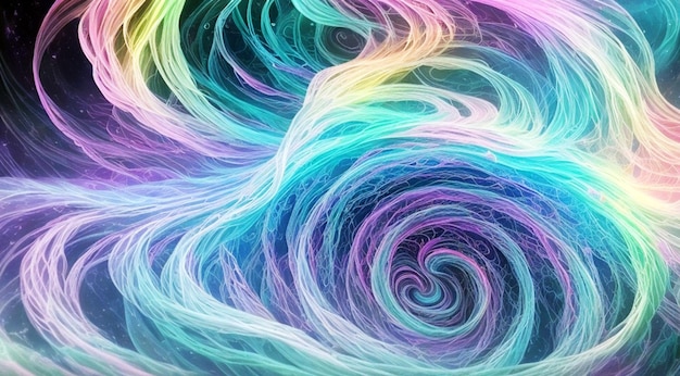 colorful rainbow fractal art absract background 3d rendering illustration