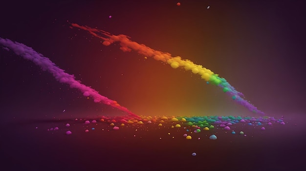 Красочная радуга Холи краска цвет порошка взрыв изолированный белый широкий панорамный фон