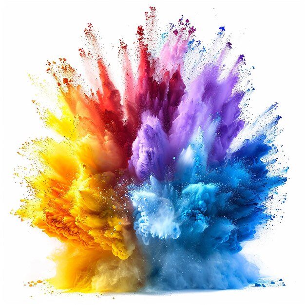 Colorful rainbow holi paint color powder explosion