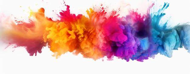 Colorful rainbow Holi paint color powder explosion